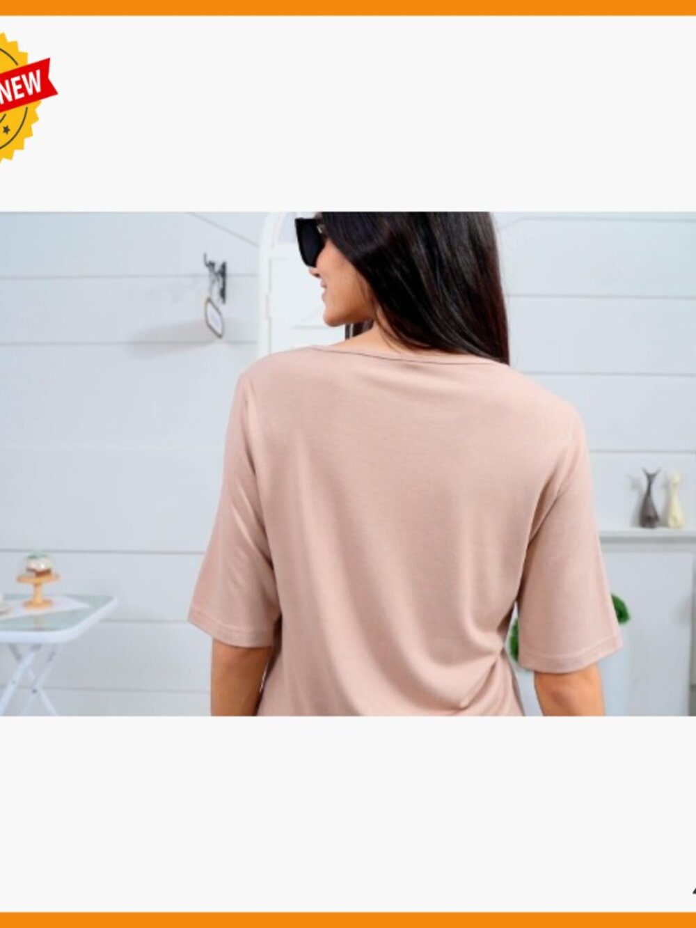 4 Pack Half Sleeve Oversized T-Shirts, Lightweight Cotton Blend, Casual Round - Picture 7 of 7